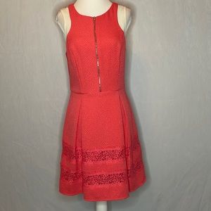 Express Salmon Halter Dress with Lace